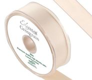 Eleganza Premium Grosgrain Ribbon 25mm x 20m Cream No.62 - Ribbons